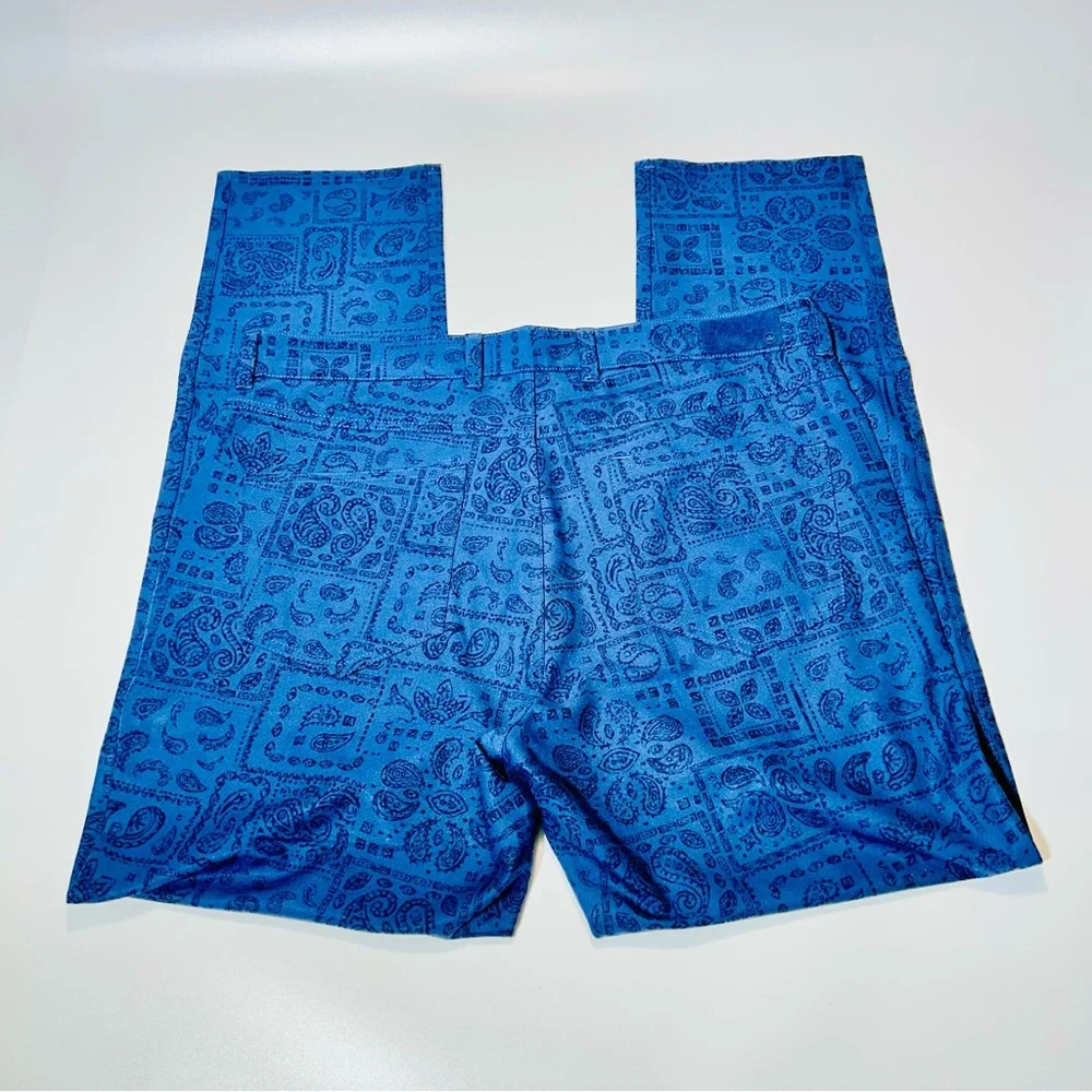 Peter Millar pants EB66 Delos Paisley performance golf pants men size 34 X 30 - Picture 5 of 11